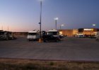 Camping in the Walmart Parking lot, Ft. Stockton, TX. The most I've ever seen at Walmart, there were about ten rigs parked here.